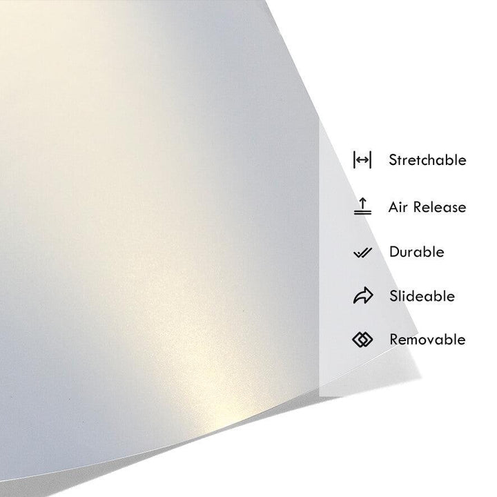 Glossy Glitter White Gold Color Shift Vinyl Wrap