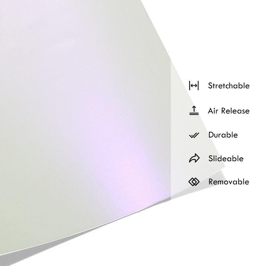 Glossy White Purple Color Shift Vinyl Wrap