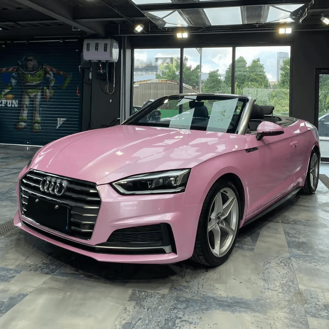 Gloss Metallic Sakura Pink Vinyl Wrap
