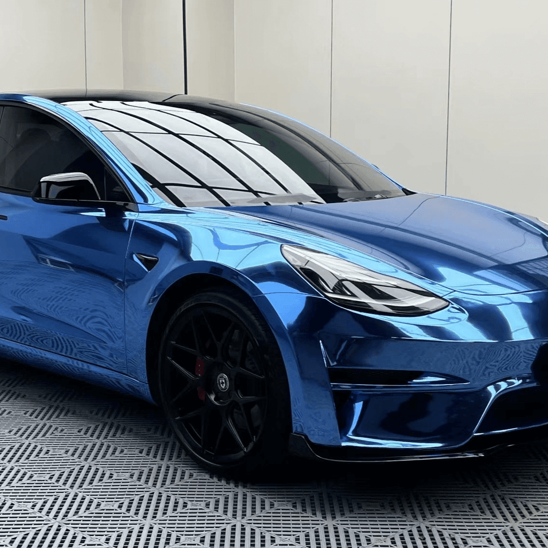 Mirror Chrome Blue Vinyl Wrap