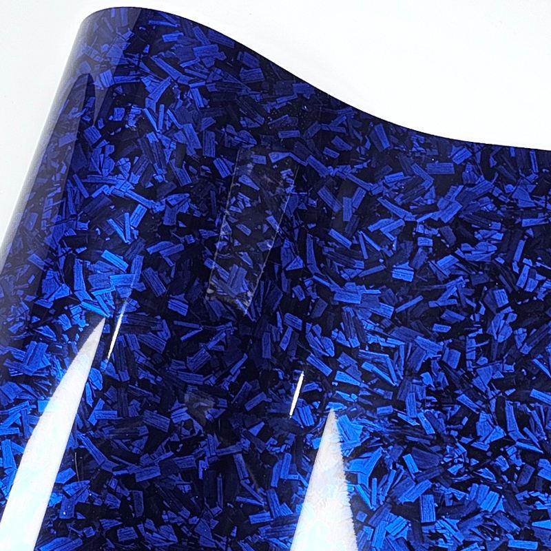 Gloss Blue Forged Carbon Fiber Vinyl Wrap