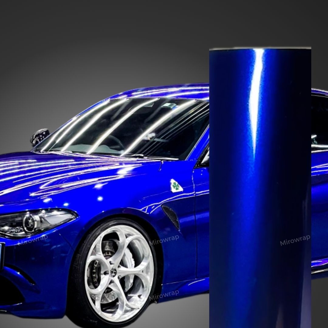 Gloss Metallic Deep Blue Vinyl Wrap