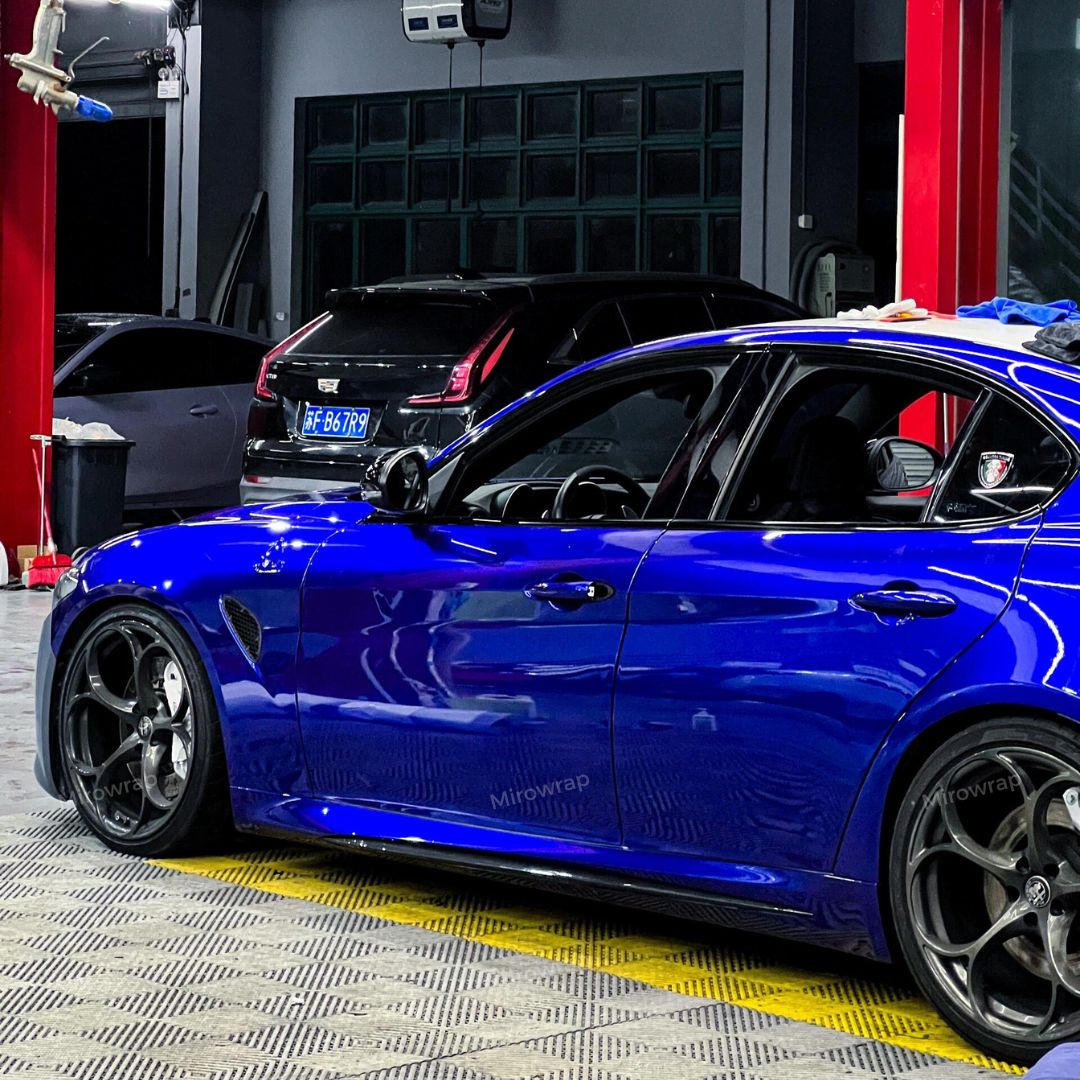 Gloss Metallic Deep Blue Vinyl Wrap
