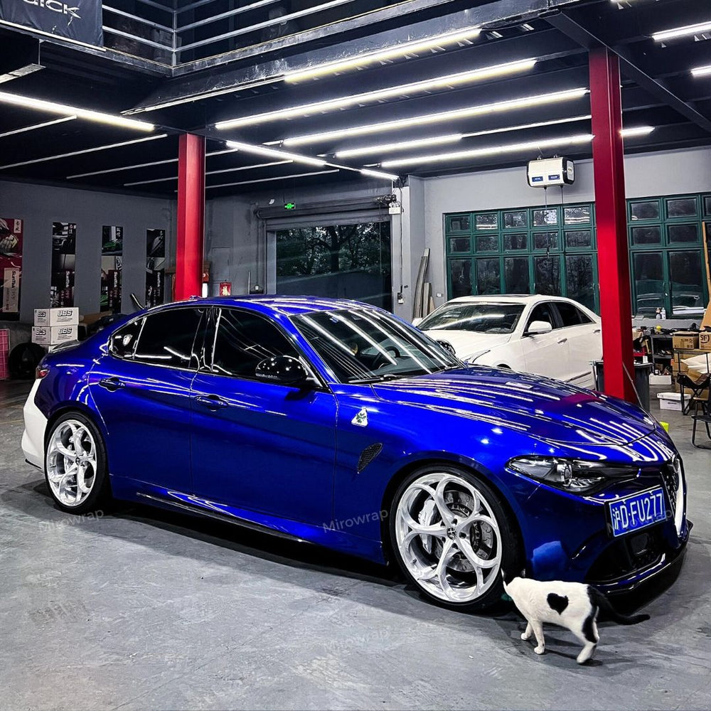 Gloss Metallic Deep Blue Vinyl Wrap