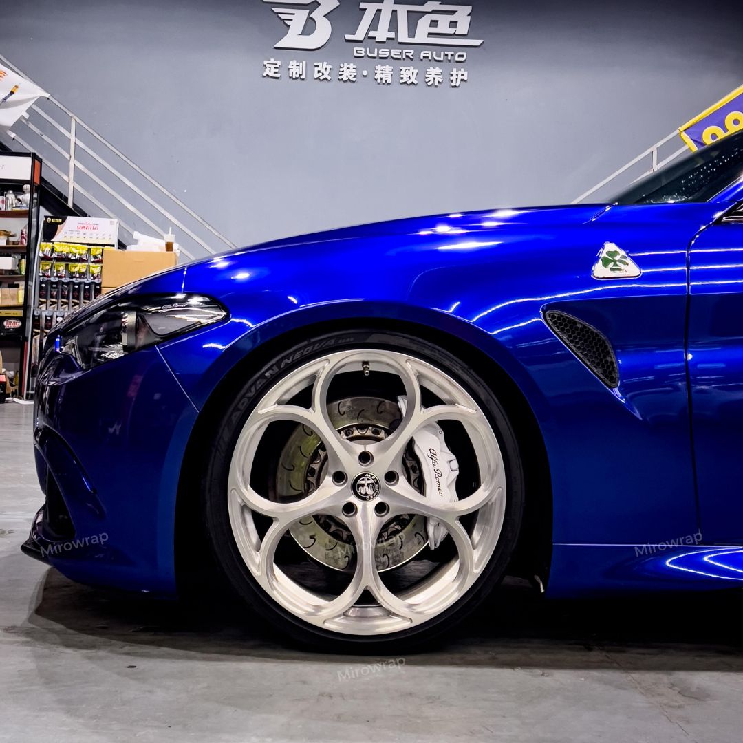 Gloss Metallic Deep Blue Vinyl Wrap