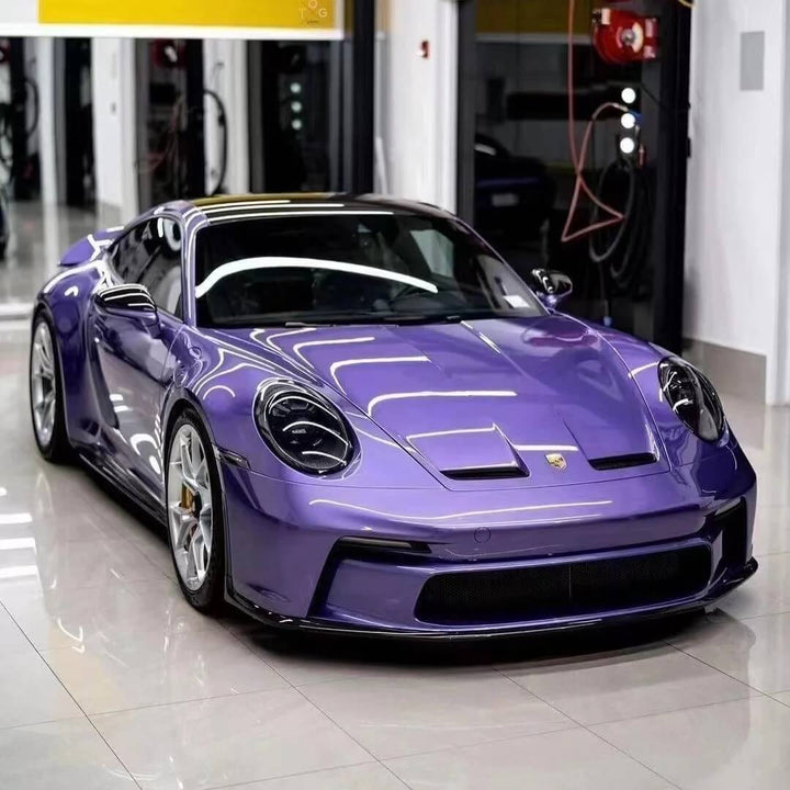 Gloss Metallic Royal Purple Vinyl Wrap  Porsche