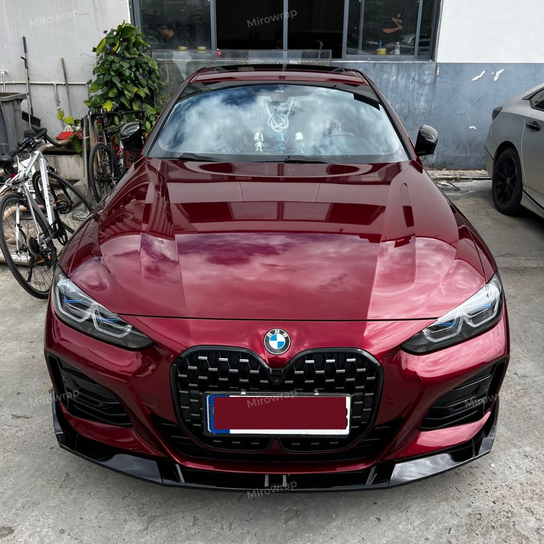 Gloss Metallic Rosewood Red Vinyl Wrap bmw