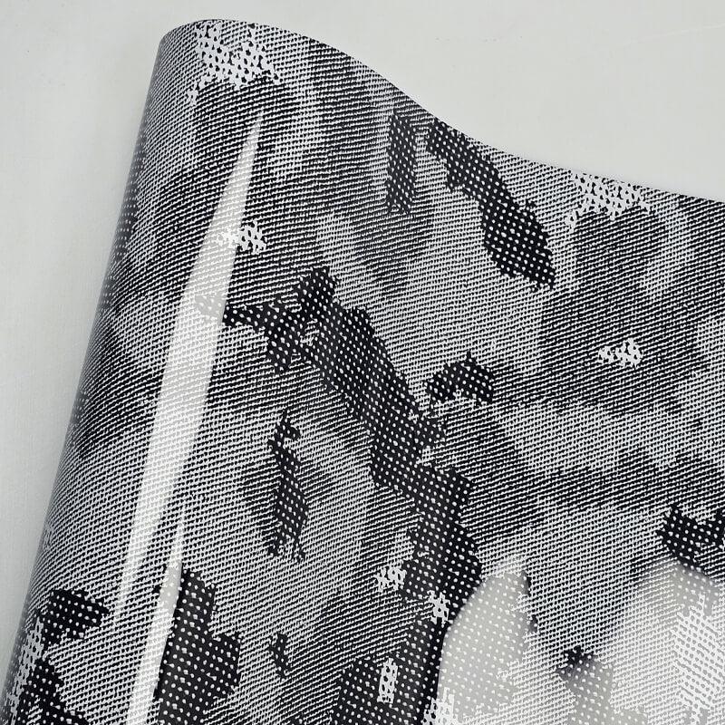 Gray Snake Skin Camouflage Carbon Fiber Vinyl Wrap