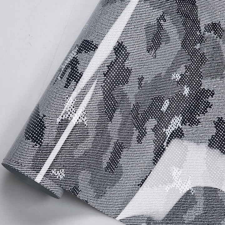 Gray Snake Skin Camouflage Carbon Fiber Vinyl Wrap