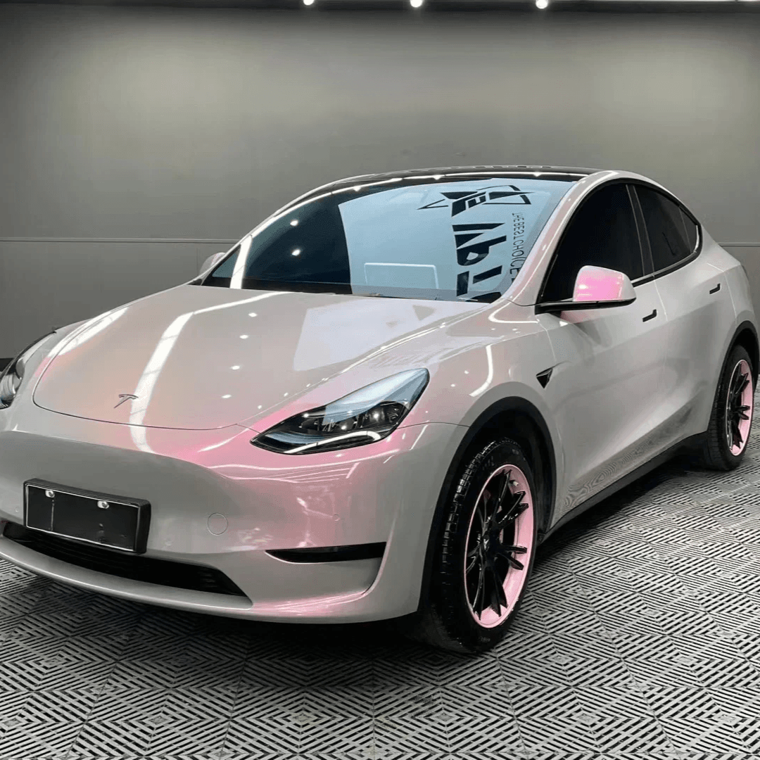 Candy Metallic Gray Pink Vinyl Wrap