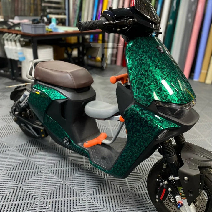 Gloss Green Forged Carbon Fiber Vinyl Wrap