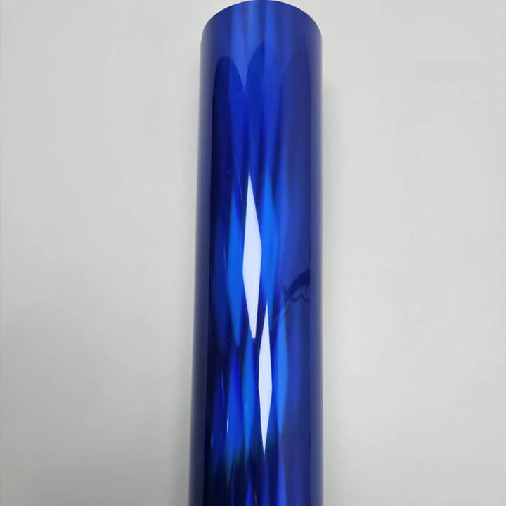 Holographic Chrome Blue Vinyl Wrap