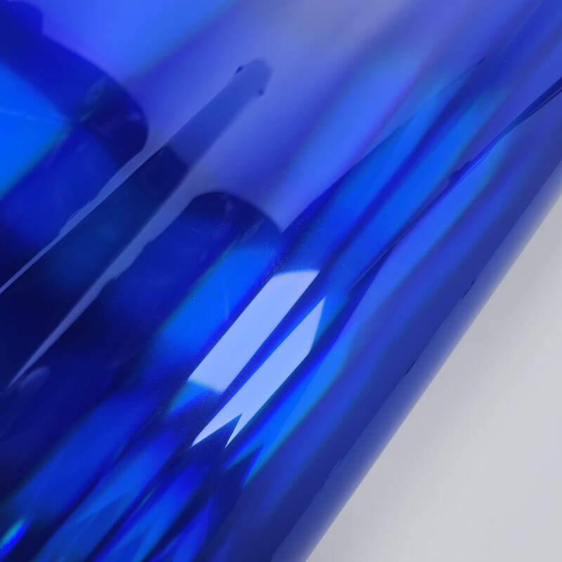 Holographic Chrome Blue Vinyl Wrap