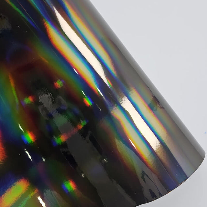 Holographic Chrome Gray Vinyl Wrap