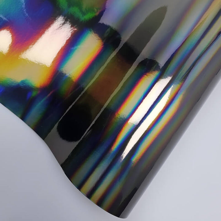 Holographic Chrome Gray Vinyl Wrap