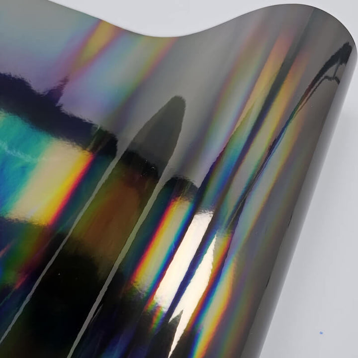 Holographic Chrome Gray Vinyl Wrap