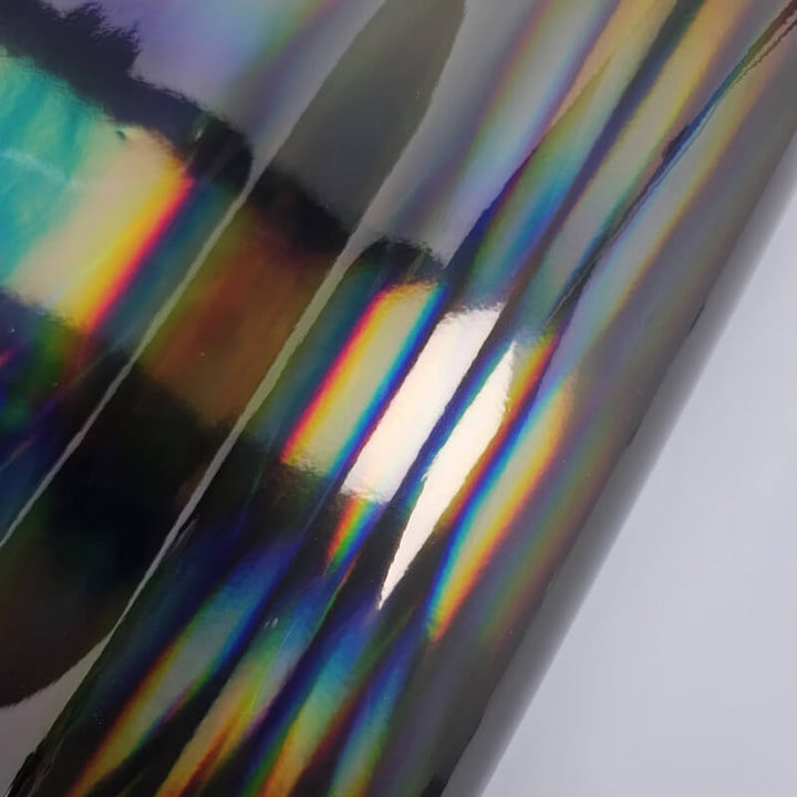 Holographic Chrome Gray Vinyl Wrap