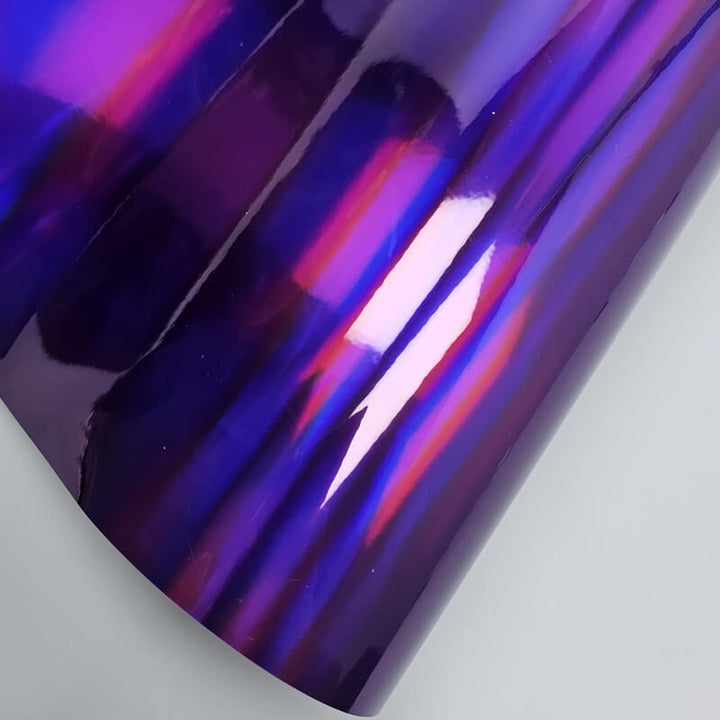 Holographic Chrome Purple Vinyl Wrap