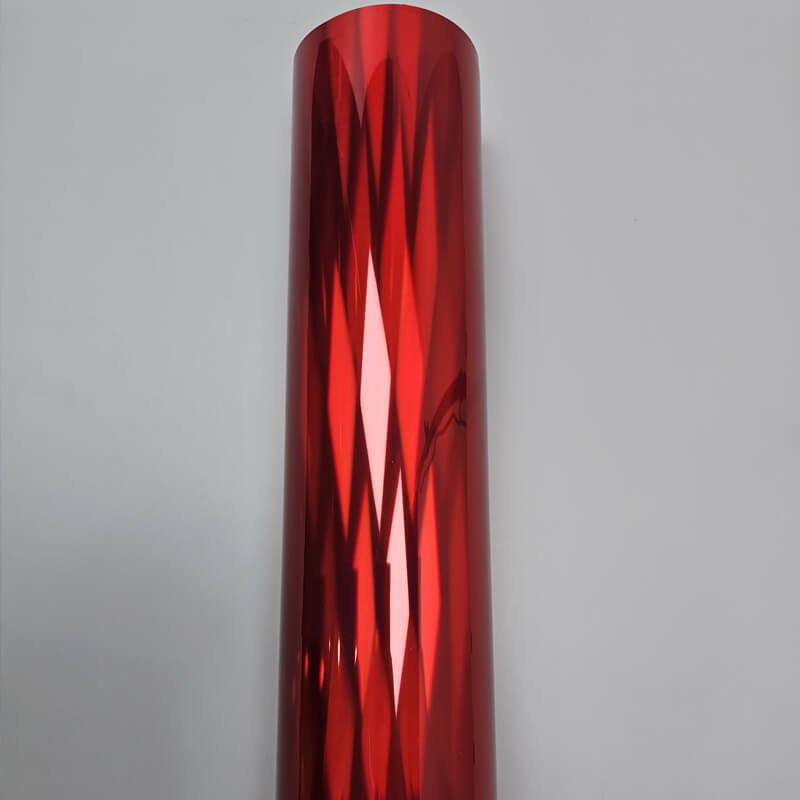 Holographic Chrome Red Vinyl Wrap