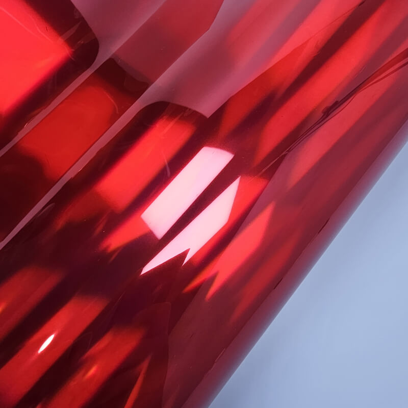 Holographic Chrome Red Vinyl Wrap