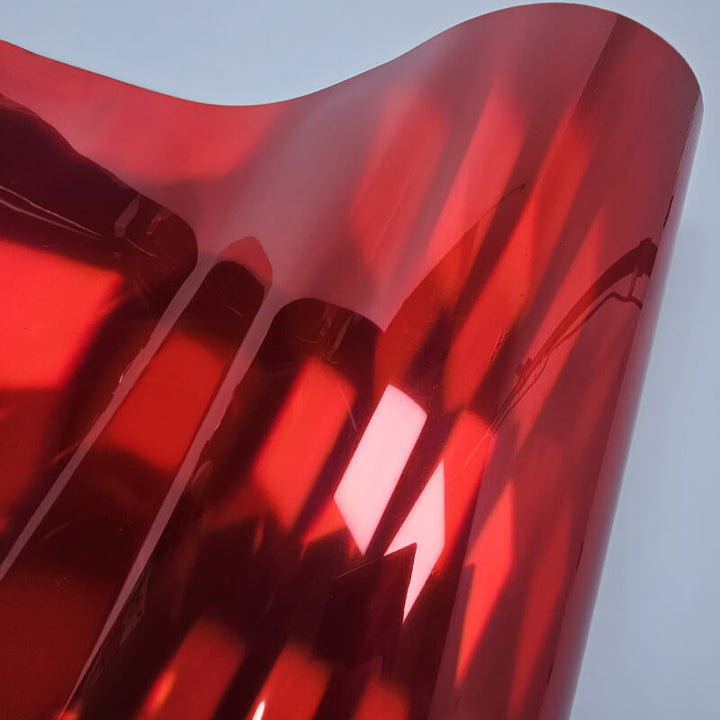 Holographic Chrome Red Vinyl Wrap