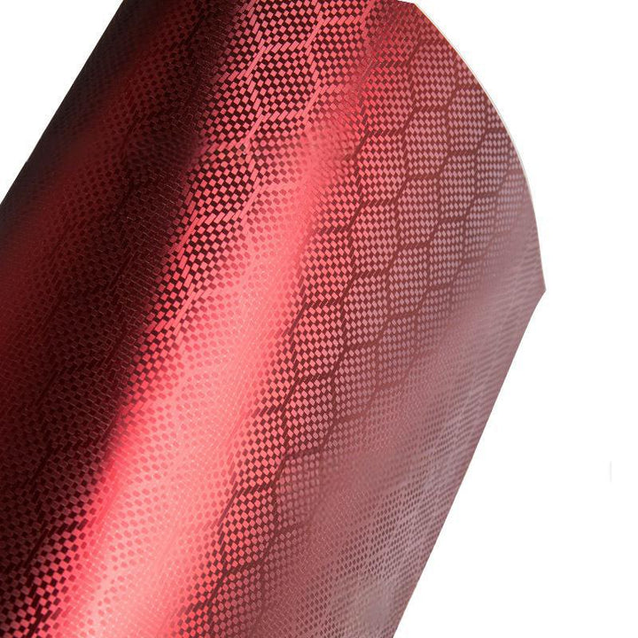 Matte Red Honeycomb Carbon Fiber Vinyl Wrap
