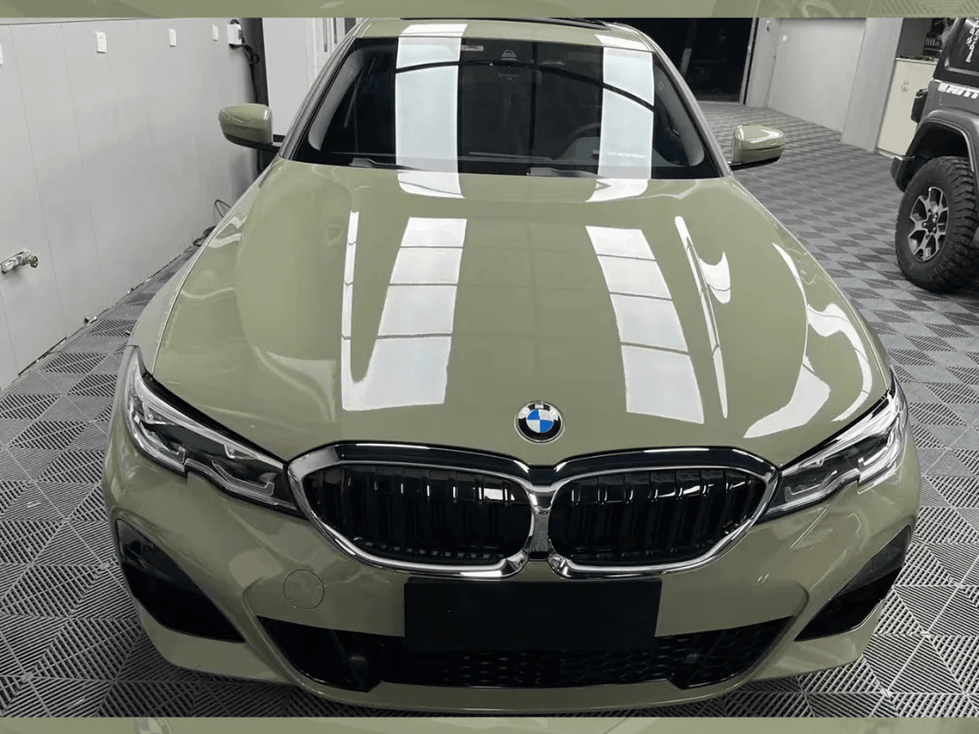 Gloss Crystal Khaki Green Vinyl Wrap