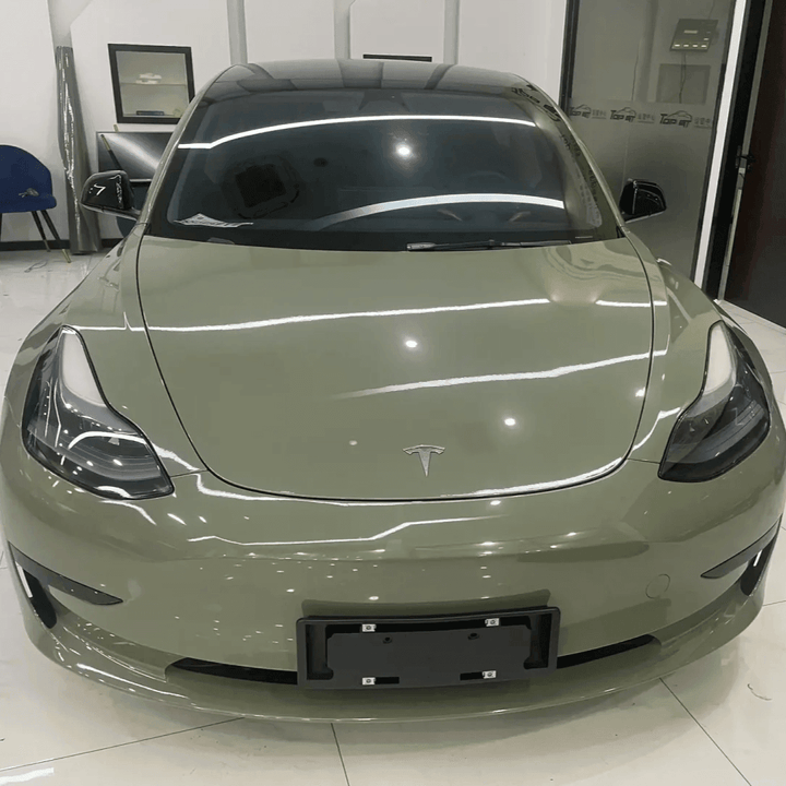 Gloss Crystal Khaki Green Vinyl Wrap