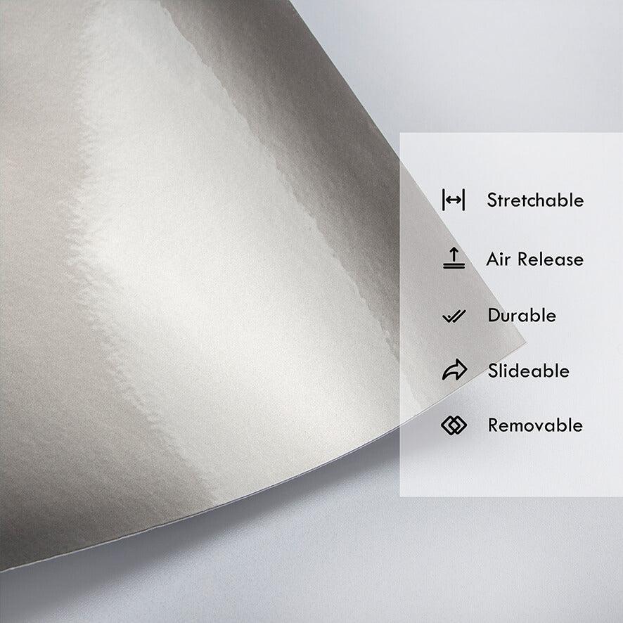 Gloss Metallic Gray Vinyl Wrap