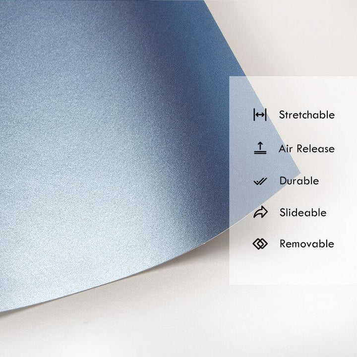 Matte Metallic Gray Blue Vinyl Wrap