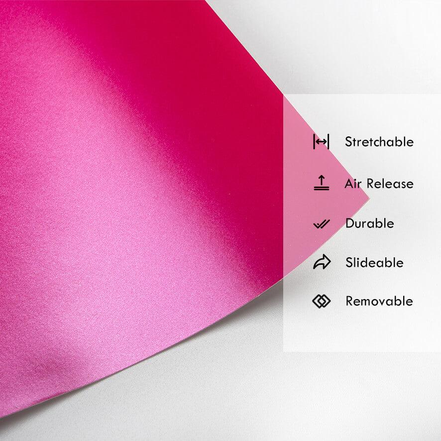 Gloss Metallic Rose Red Vinyl Wrap