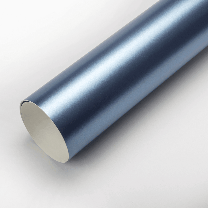 Matte Metallic Gray Blue Vinyl Wrap