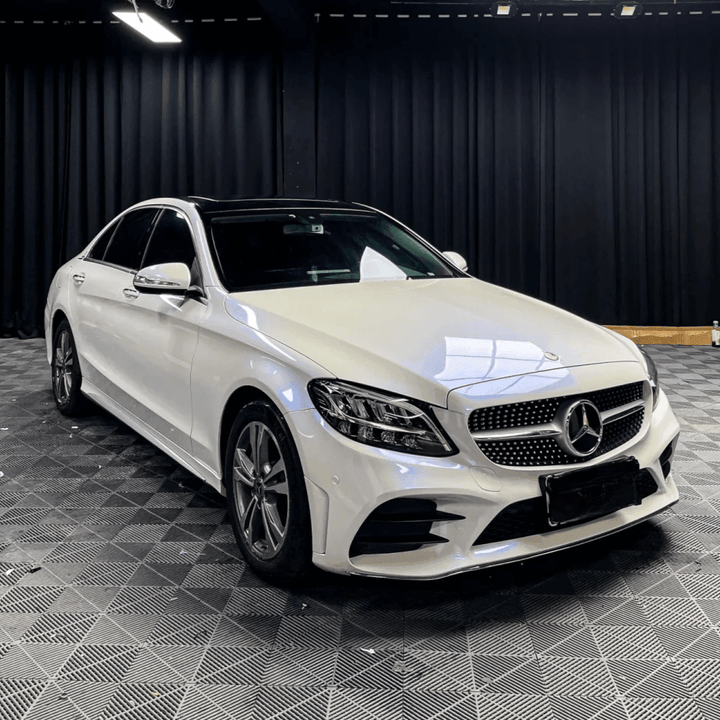 Glossy Glitter White Blue Color Shift Vinyl Wrap