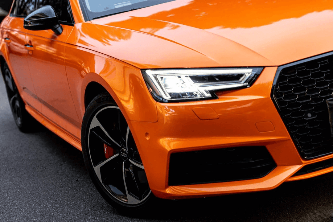 Gloss Metallic Orange Vinyl Wrap