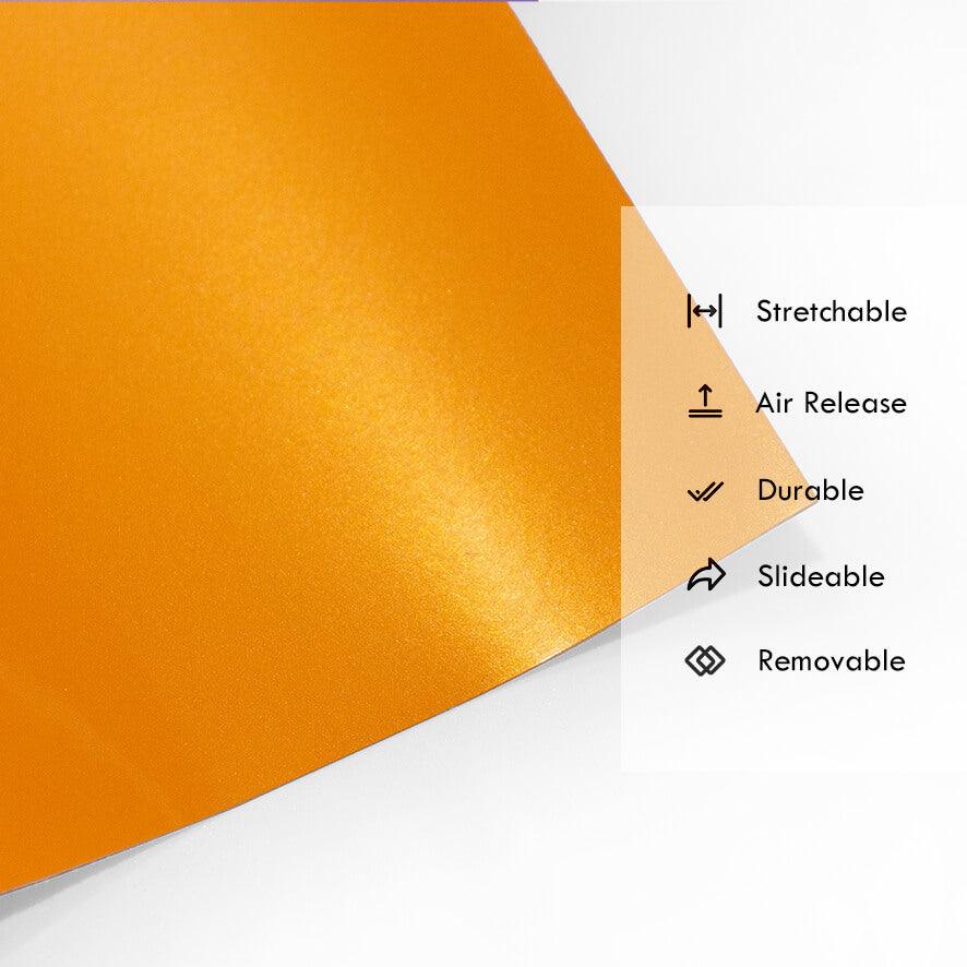 Gloss Metallic Orange Vinyl Wrap