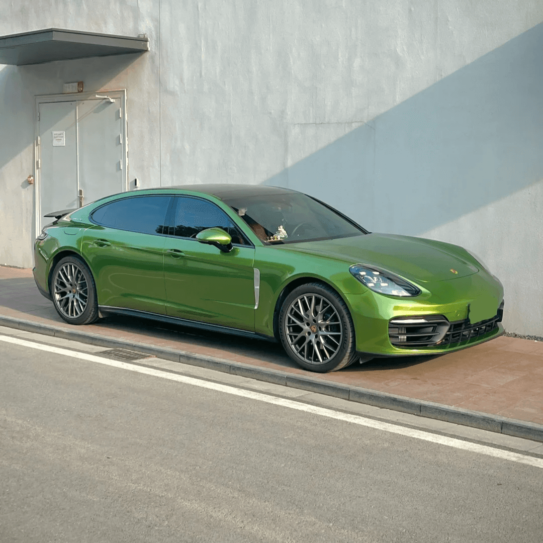 Gloss Metallic Mamba Green Vinyl Wrap