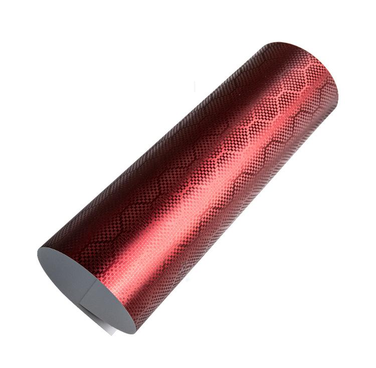 Matte Red Honeycomb Carbon Fiber Vinyl Wrap