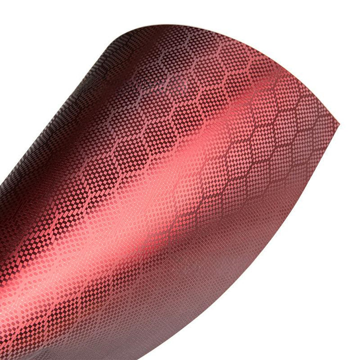 Matte Red Honeycomb Carbon Fiber Vinyl Wrap