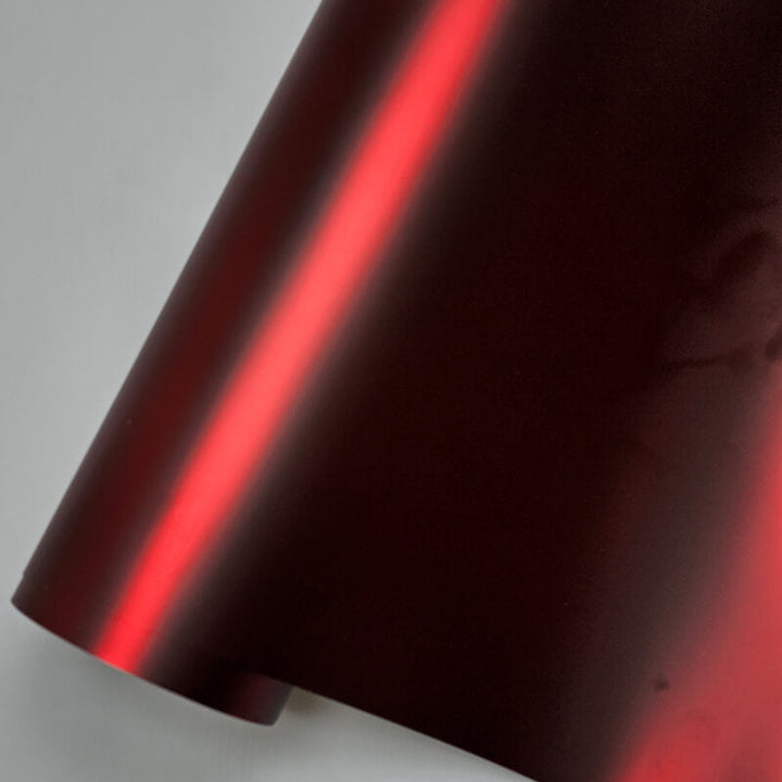 Satin Chrome Romanee Red Vinyl Wrap swatch book