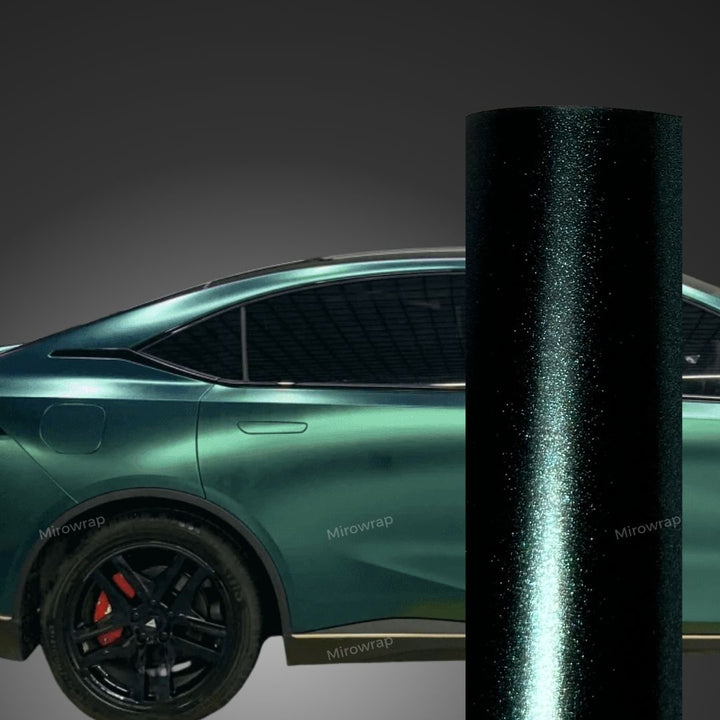 Satin Metallic Dark Green Vinyl Wrap