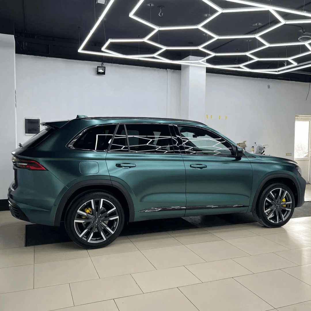 Satin Metallic Dark Green Vinyl Wrap SUV