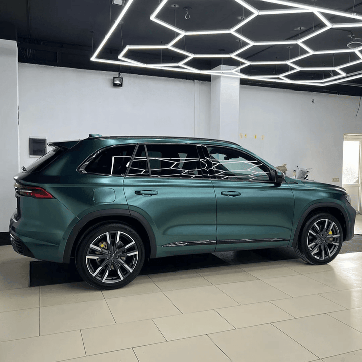 Satin Metallic Dark Green Vinyl Wrap SUV
