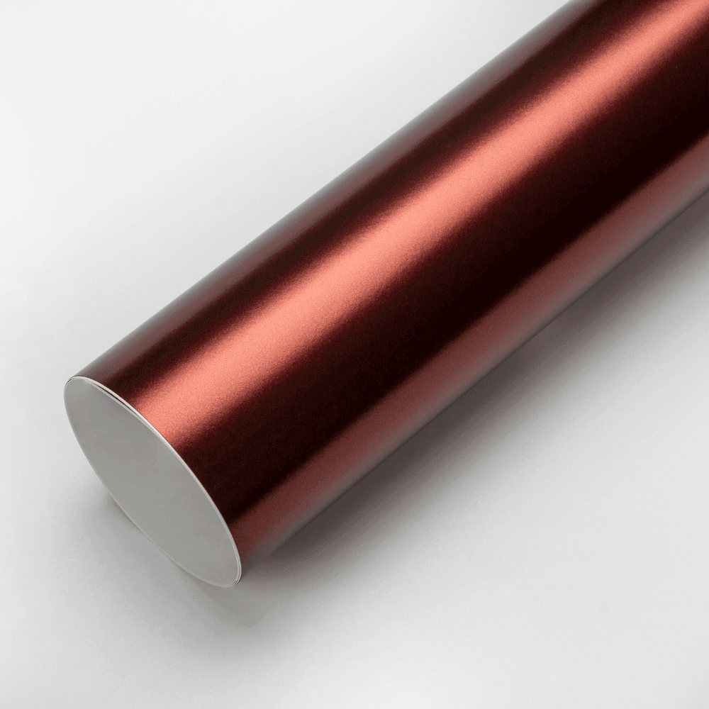 Satin Metallic Wine Red Vinyl Wrap roll card