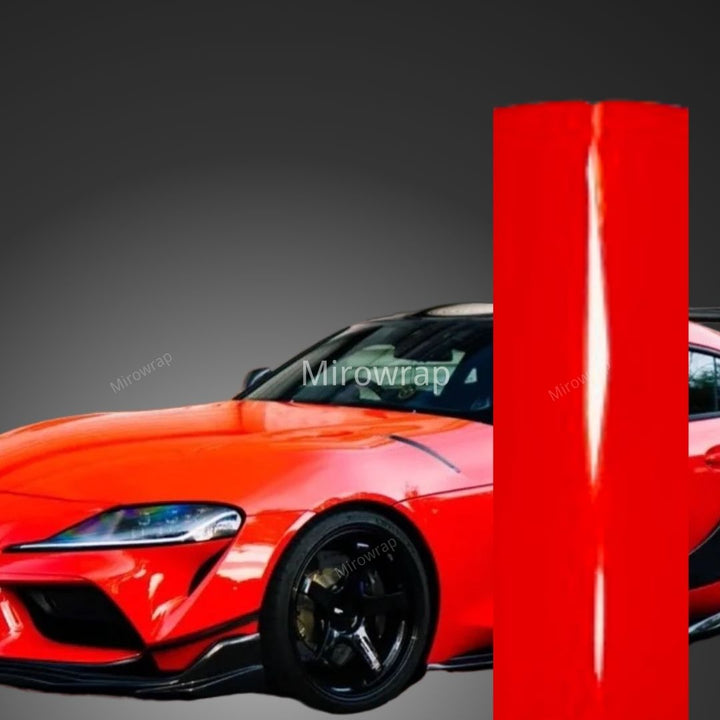 Super Gloss Ferrari Red Vinyl Wrap