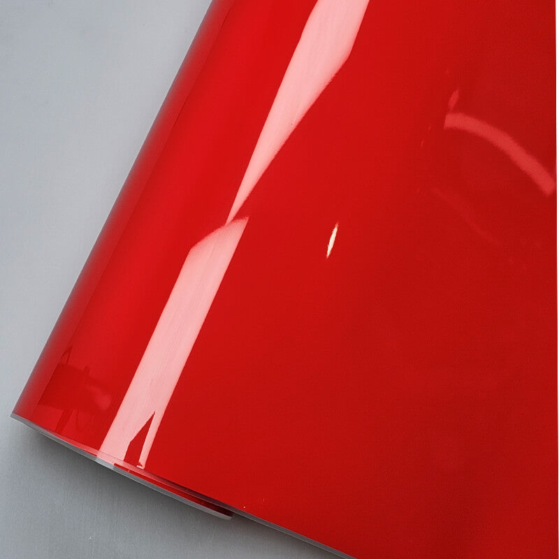Super Gloss Ferrari Red Vinyl Wrap Swatch 