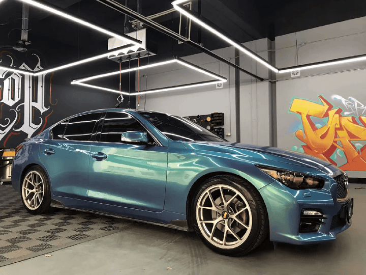 Gloss Galaxy Blue Green Vinyl Wrap