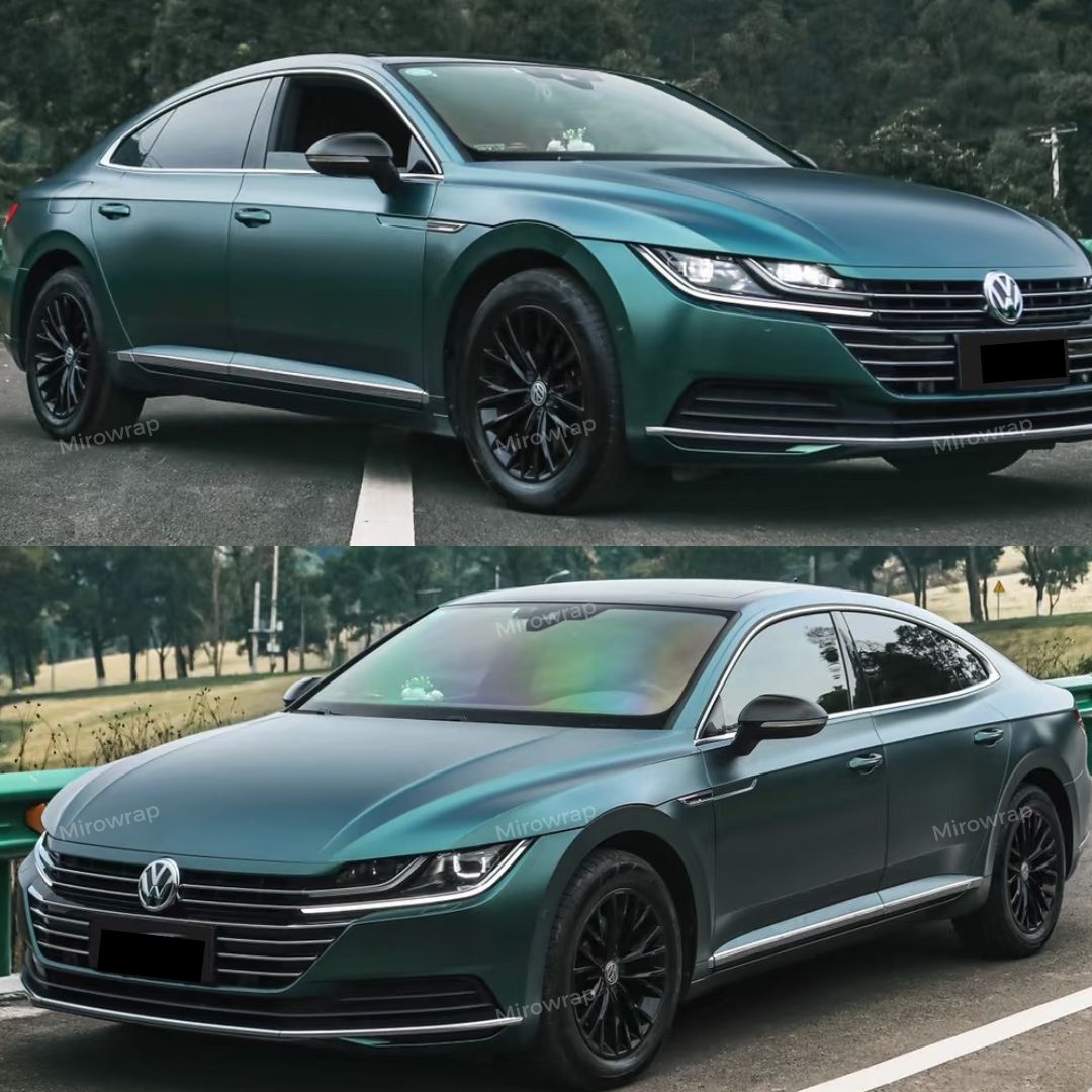 Satin Metallic Dark Green Vinyl Wrap vw