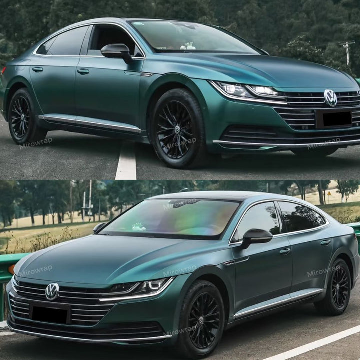 Satin Metallic Dark Green Vinyl Wrap vw