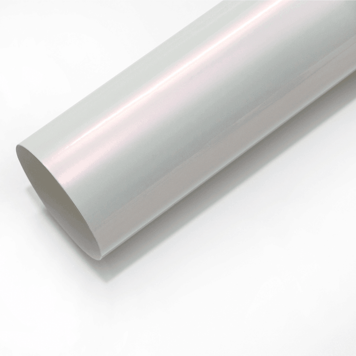 Glossy White Red Vinyl Wrap