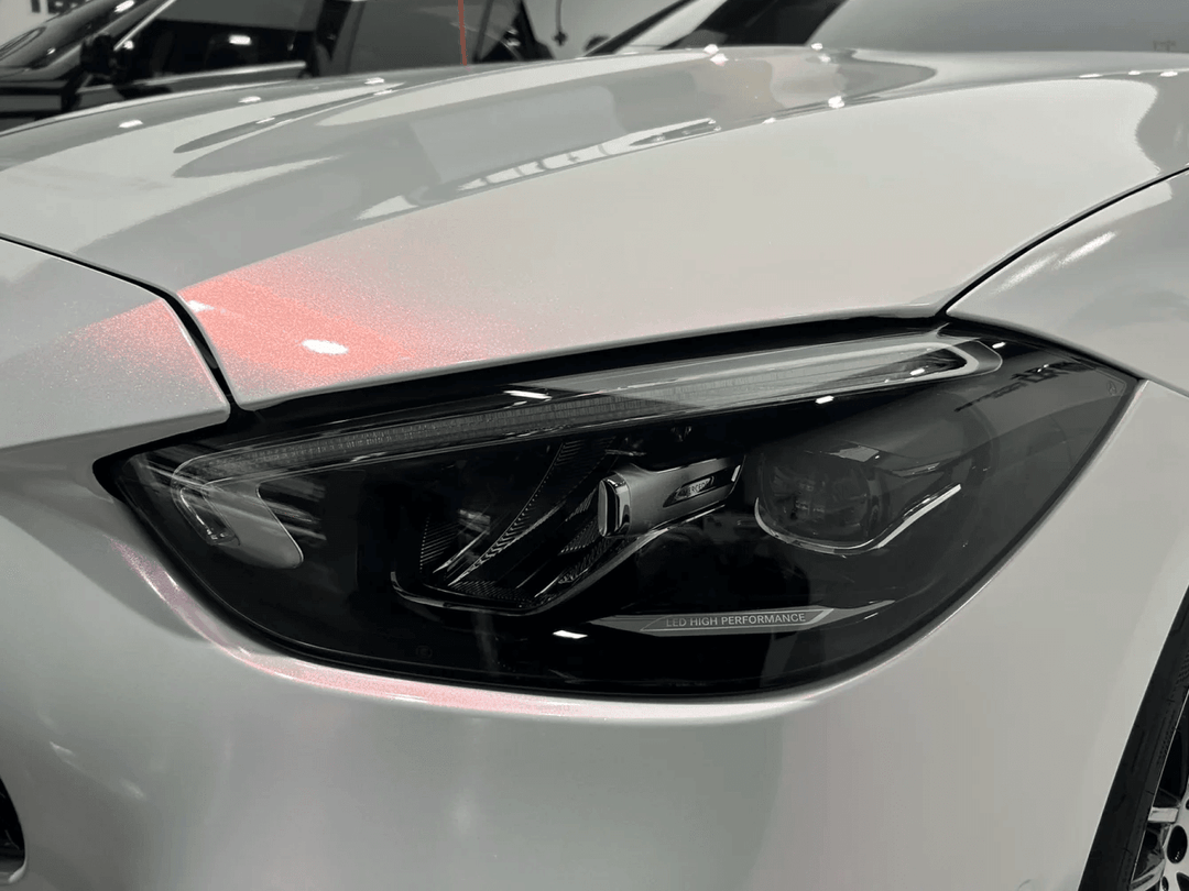 Gloss White Pink Vinyl Wrap